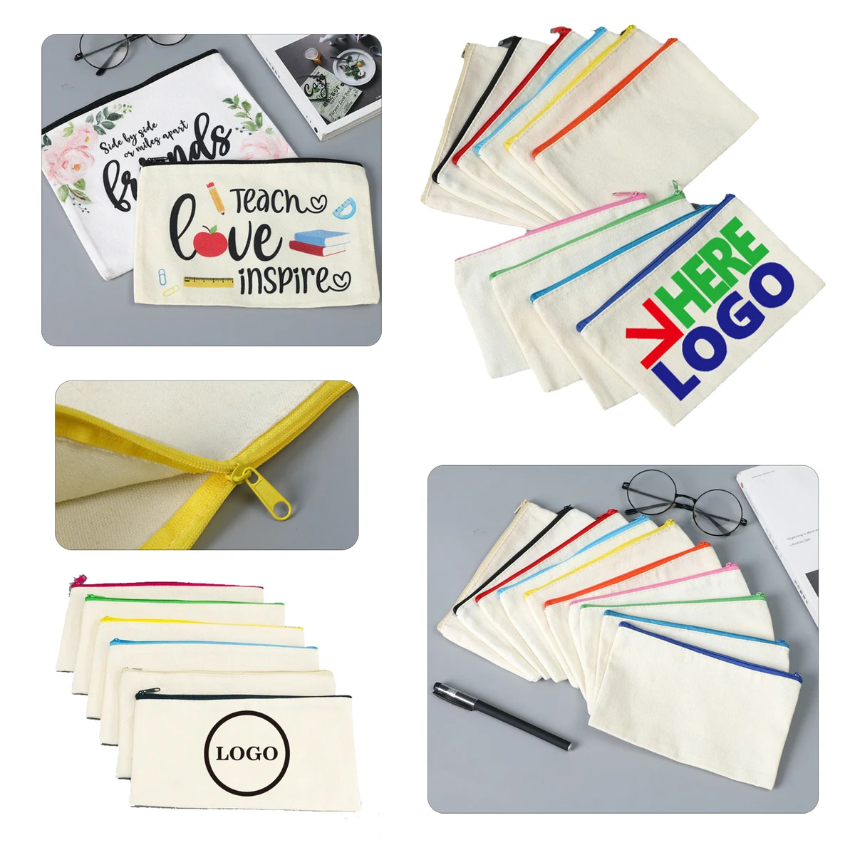 MOQ100 Canvas Material Pencil Case 1