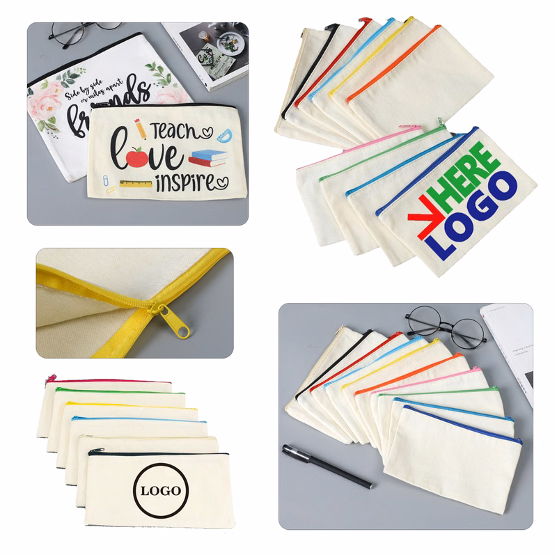 MOQ100 Canvas Material Pencil Case
