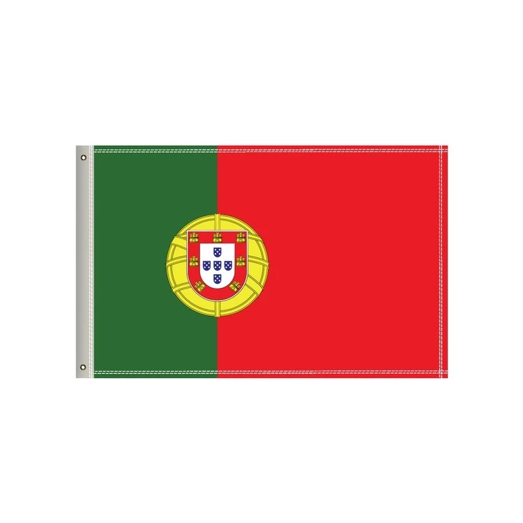 National Flag, Portugal, Double-Sided - 36"W x 24"H 1