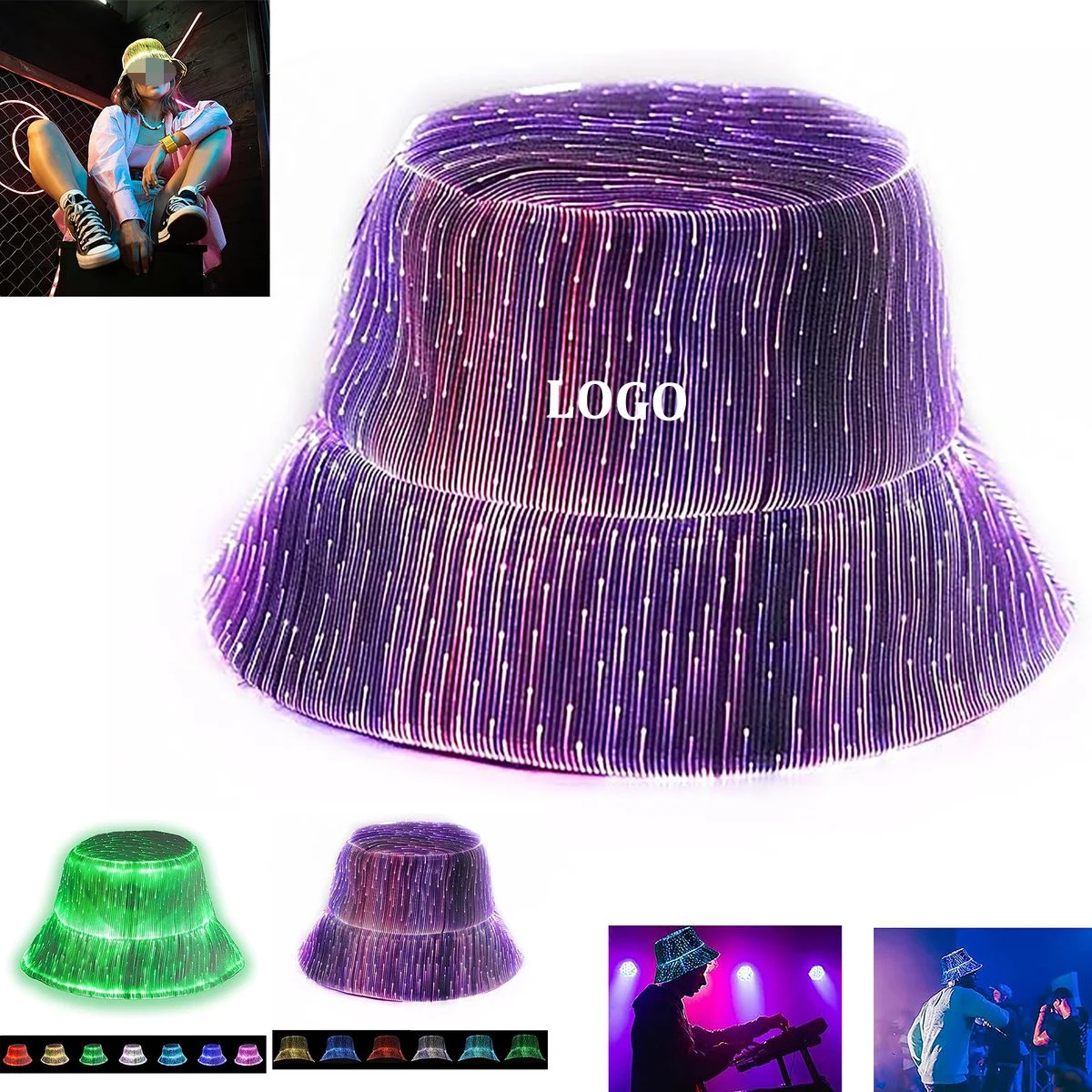 LED Carnival Bucket Hat 1