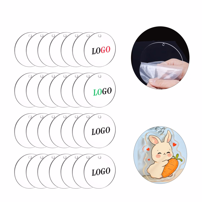 Portable Double Layer Acrylic Keychain