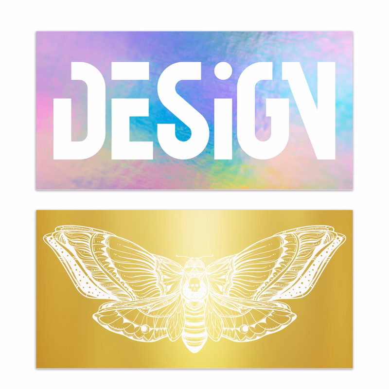 4" x 9" Rectangle Metallic Sticker