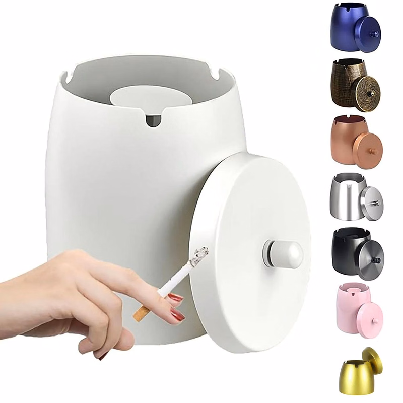 Stainless Steel Ashtray with Lid