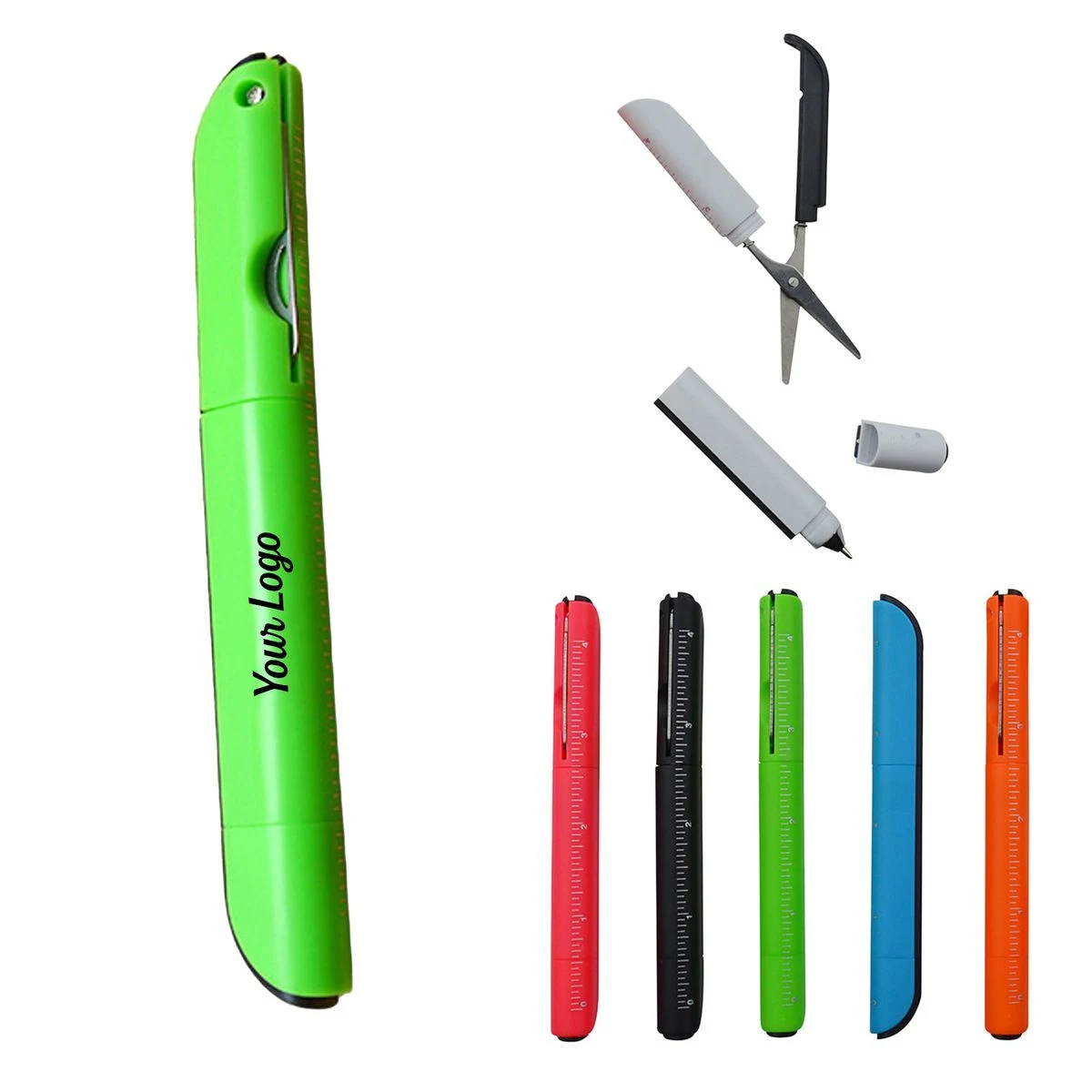 Multifunction Ruler Pen with Scissors 1