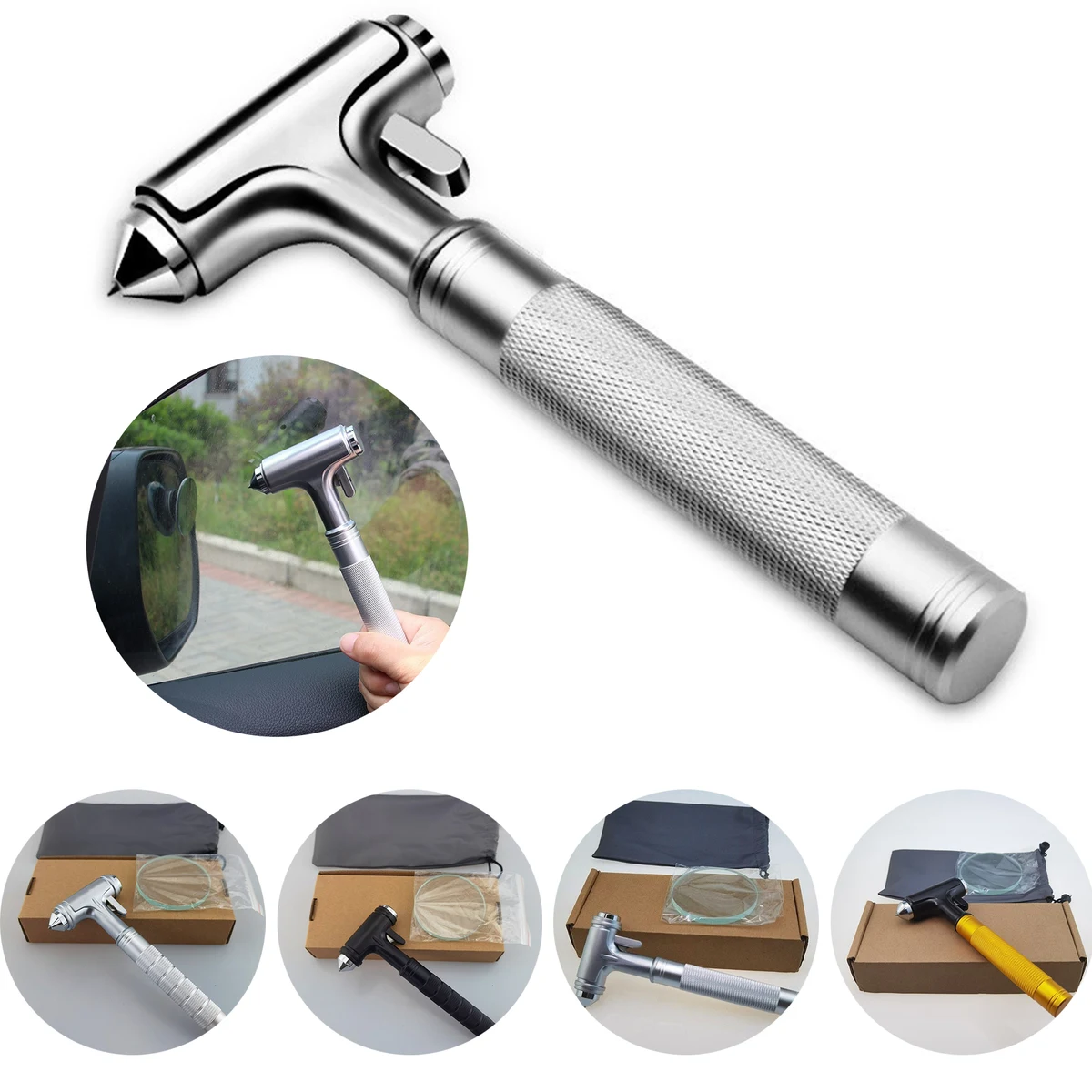 Stainless Steel Car Window Breaking Safety Hammer 1