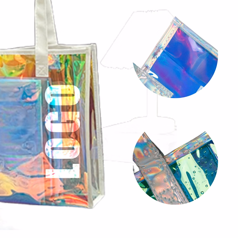 MOQ 50 PCS PVC-made Transparent Tote Bag