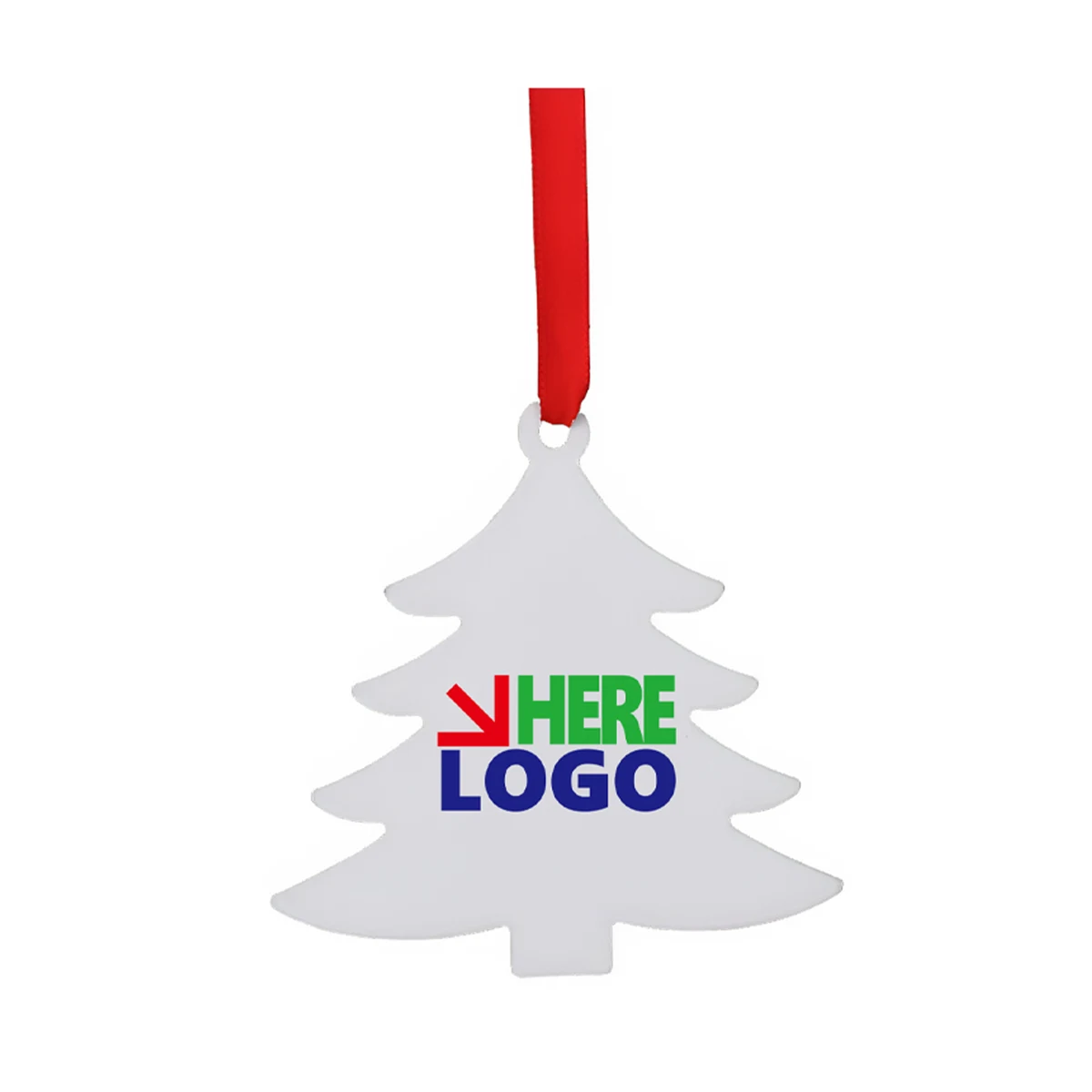 MOQ50 Personalized Aluminum Christmas Tree Hanging Ornament 1