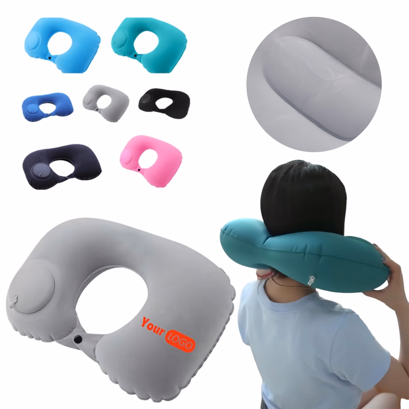 Travel Soft Press Inflatable U-Shaped Pillow