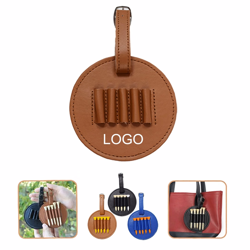 Golf Tee Holder Leather Case
