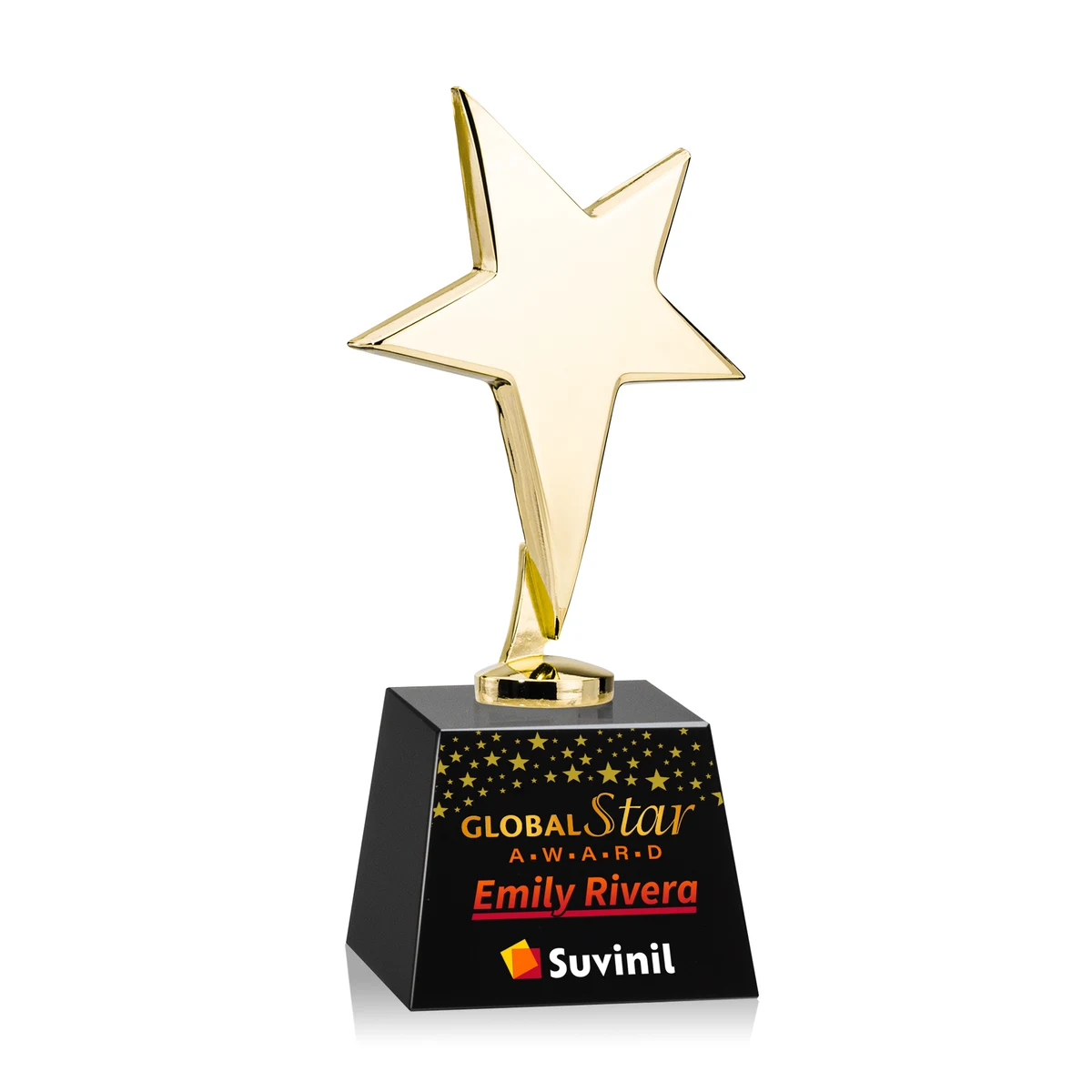 Tuscany Gold Star VividPrint™ Award on Robson Base - Black 1