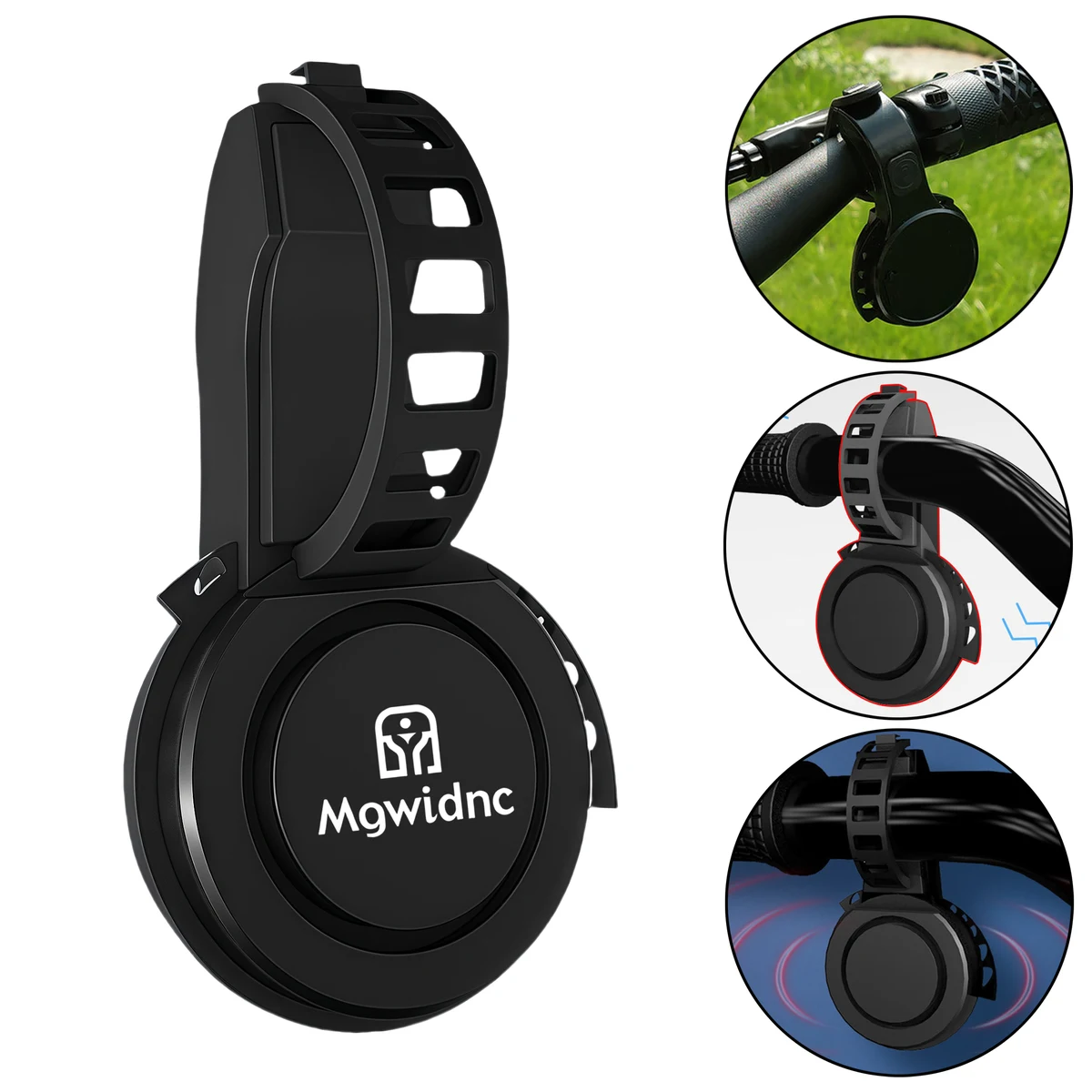 Bike Horn Electric Bicycle Bell for Mountain Bike Kids USB Rechargeable Loud 120dB Waterproof 1