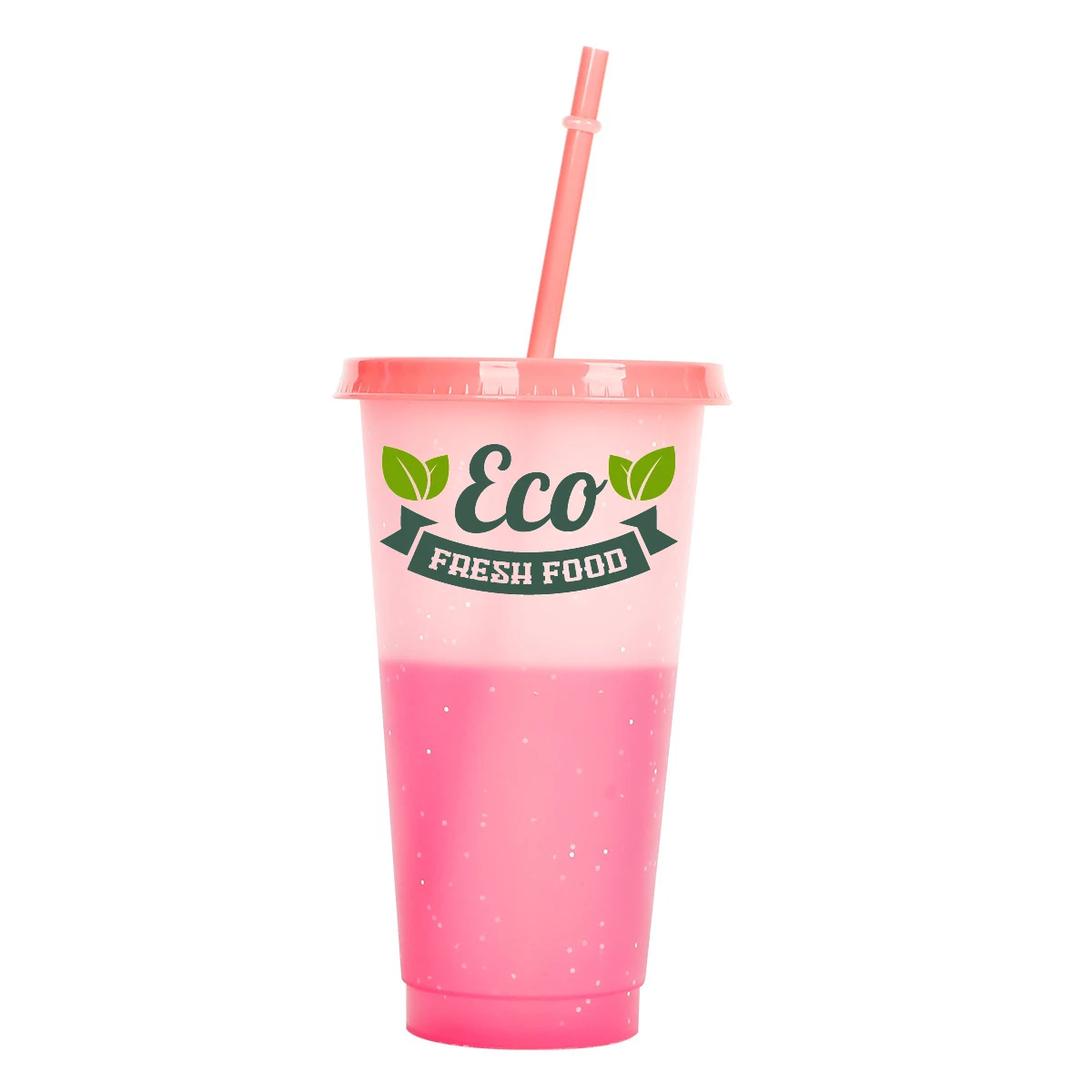 Straw Plastic Colour Changing Cup 1