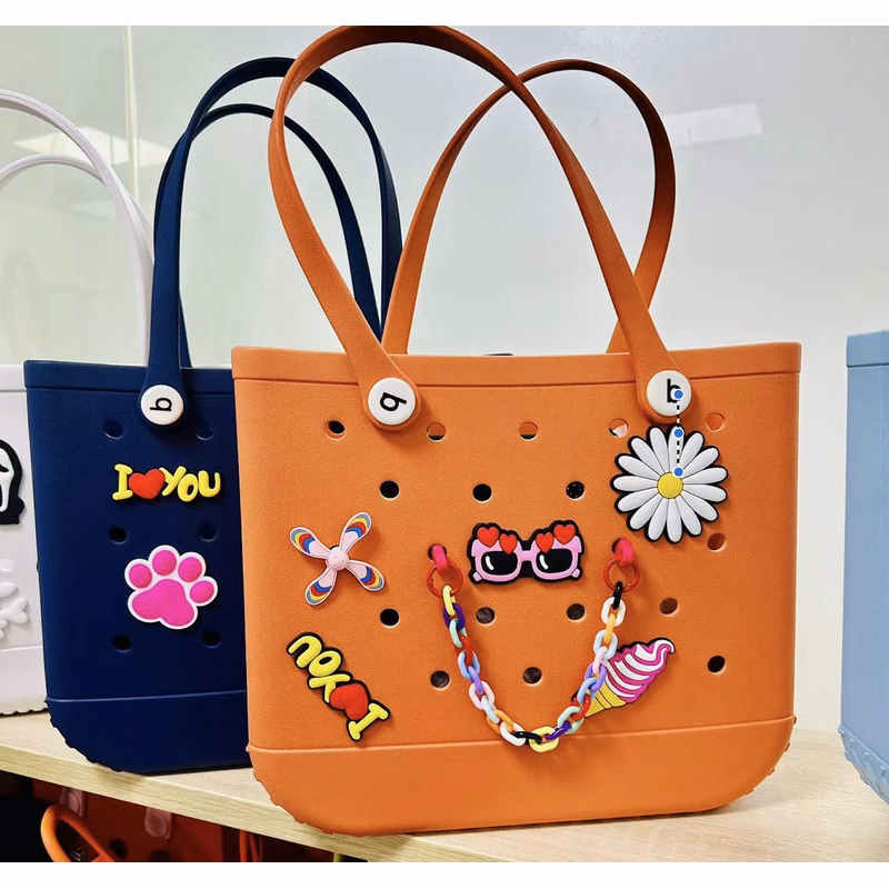 Rubber Beach Bag/Waterproof Washable Tip Proof Durable Open Tote Bag