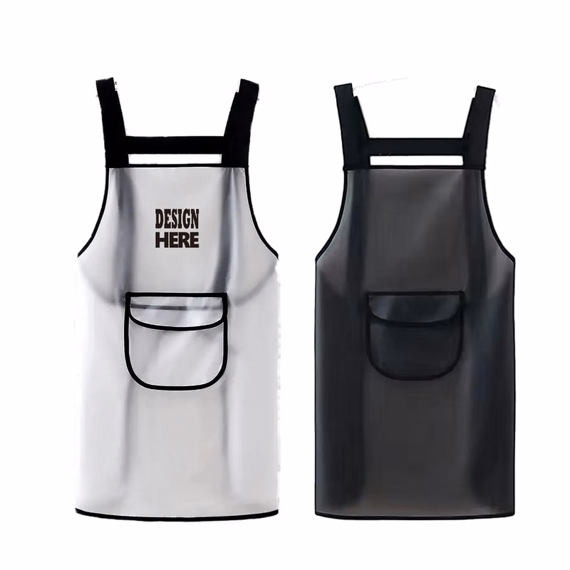 Clear Apron with Pockets Unisex Fit Chefs Stylists Food TPU