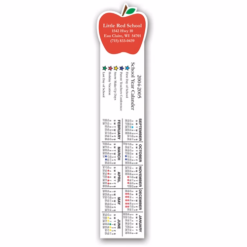 USA Made Thermal Laminated Apple Top Bookmark