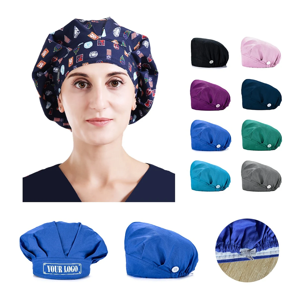 Unisex Bouffant Scrub Hat 1