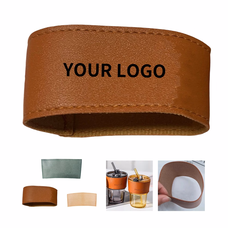 PU Leather Drink Sleeve 10.6" Diameter By 2" Height