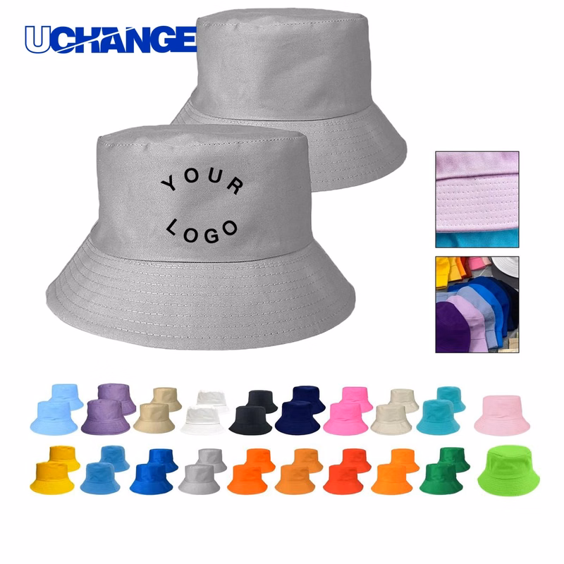 Poly Cotton Unisex Bucket Hat with Wide Brim Design for Outdoor Use