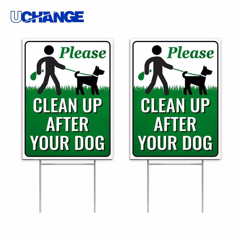 Plastic Security Hollow Plate with Stake Temporary Signage