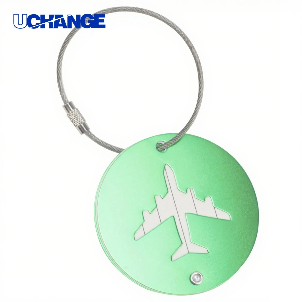 Round Aluminum Alloy Luggage Tag 2.36 Inches 1