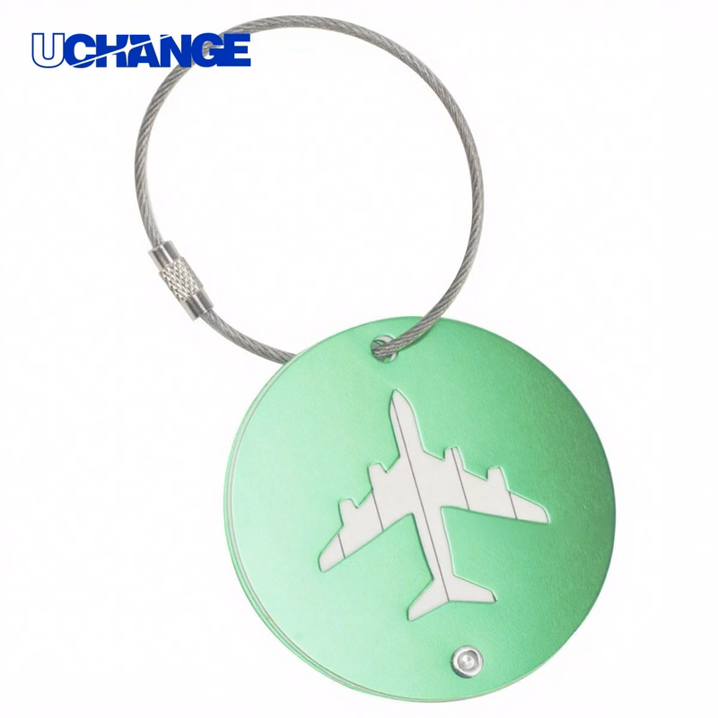 Round Aluminum Alloy Luggage Tag 2.36 Inches