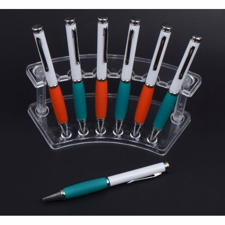 Hefty Stylus Metal Ballpoint with Colored Rubber Grip