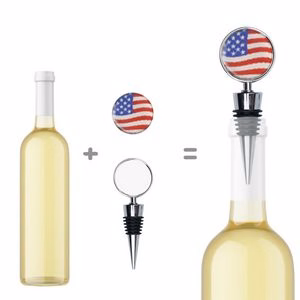 Custom Full Imprint Big Round Medal Wine Stopper