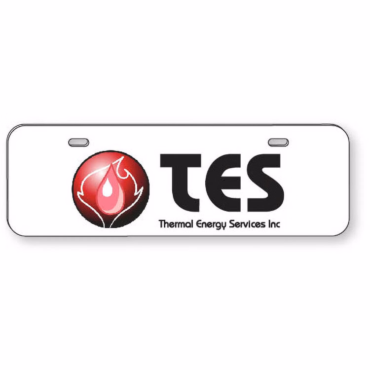 .060 White Styrene Licence Plates (3.875" x 11.875") Full colour