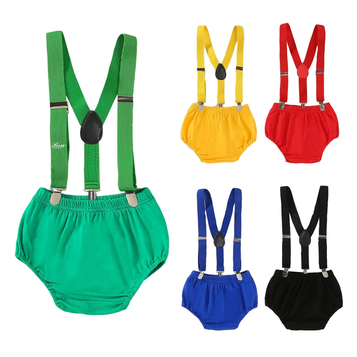 Cartoon Bib Overalls for Infants and Young Children 1