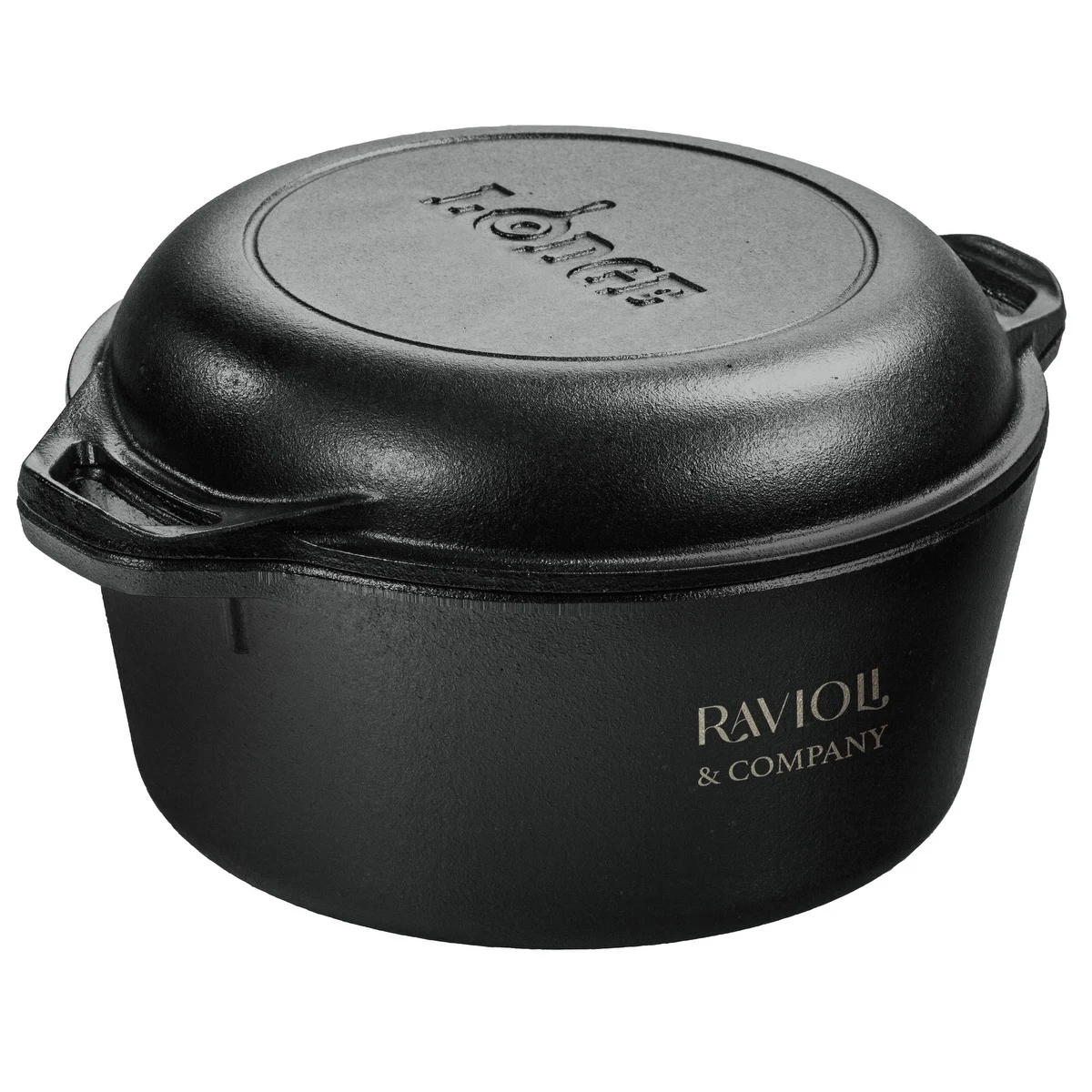 Lodge® 5 Qt Cast Iron Double Dutch Oven 1