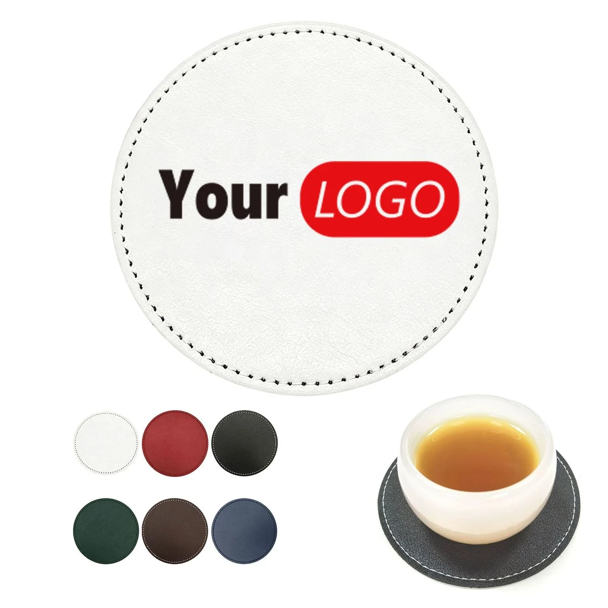 Circle Leather Insulated Cup Mat 1