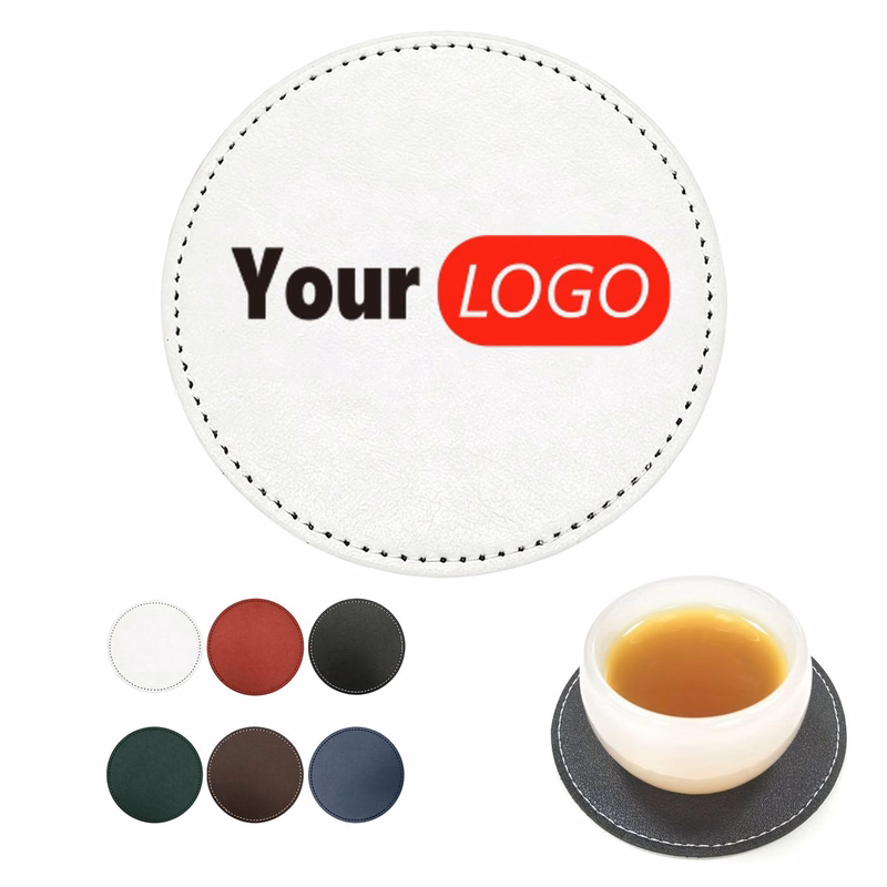 Circle Leather Insulated Cup Mat