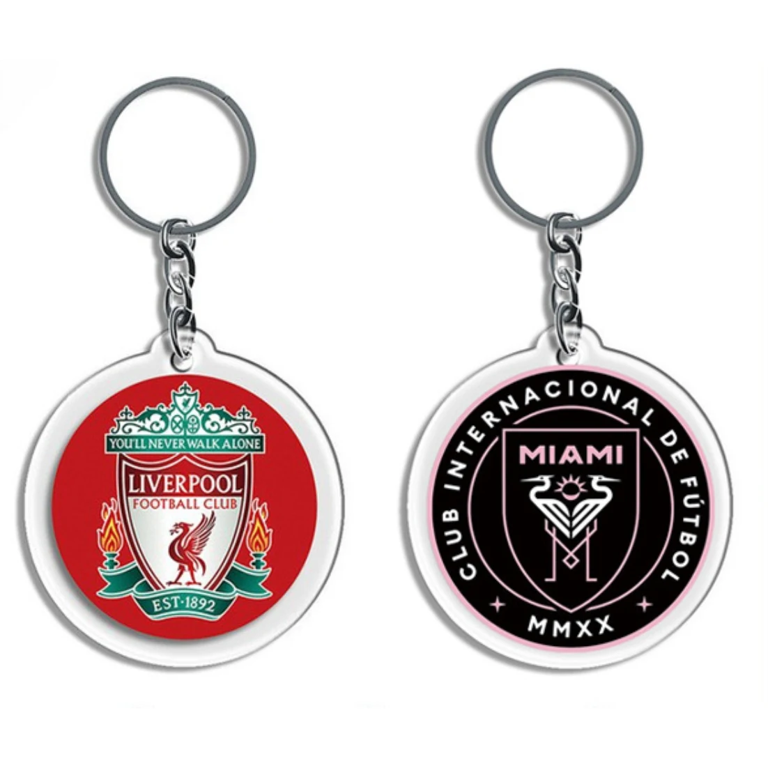 Custom Metal Ring Round Keychains 1