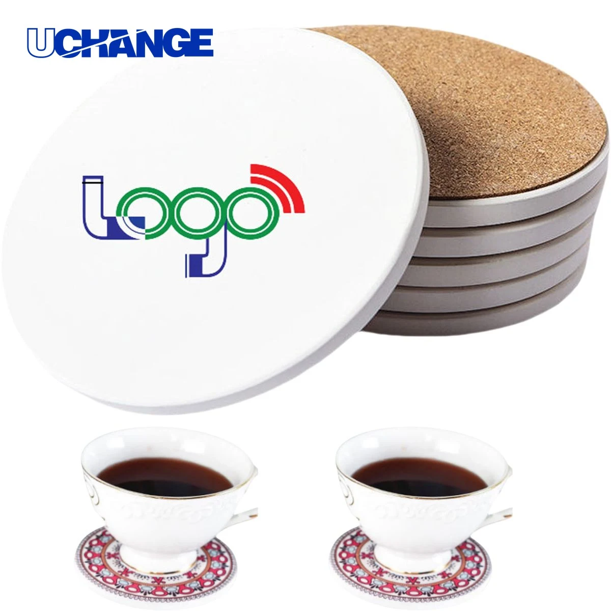 Round Ceramic Stone Coaster 1
