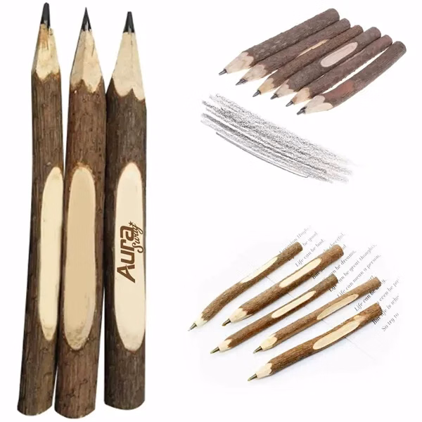 Custom Natural Pine Wood Ballpoint Pen — Eco Friendly Writing Giveaway