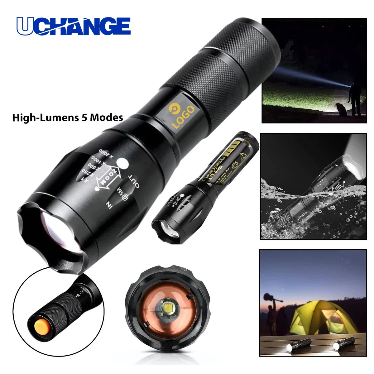 High Lumens Tactical Flashlight Tool 1
