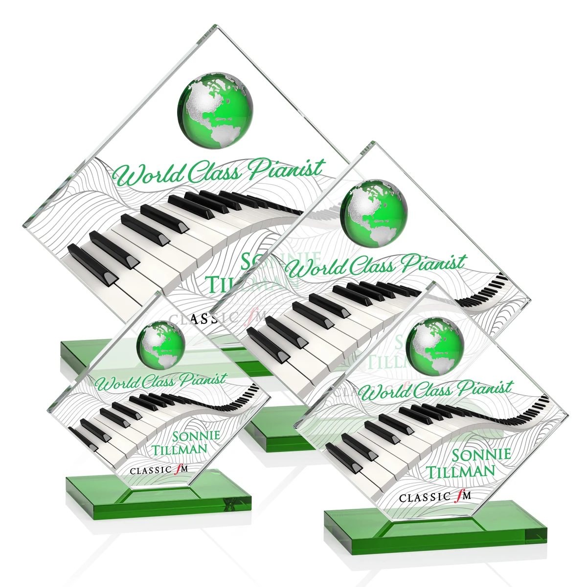 Ferrand VividPrint™ Award - Green/Silver 1