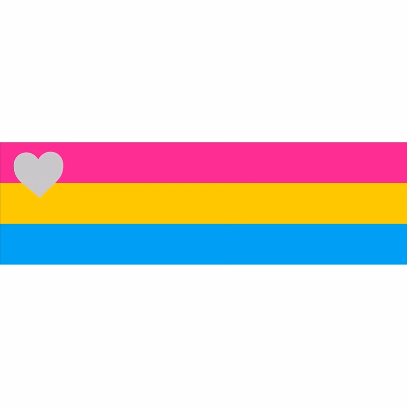 Panromantic Window Decals 3" x 10"