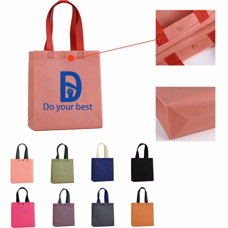 MOQ 50 Snap-Fastened Non-Woven Tote