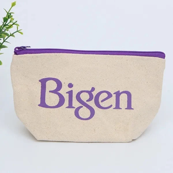 Canvas Cotton Bag With Colored Zipper 1