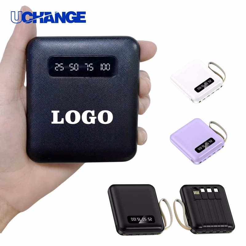 10000mAh Mini Portable Power Bank Device with Dual LED Lights