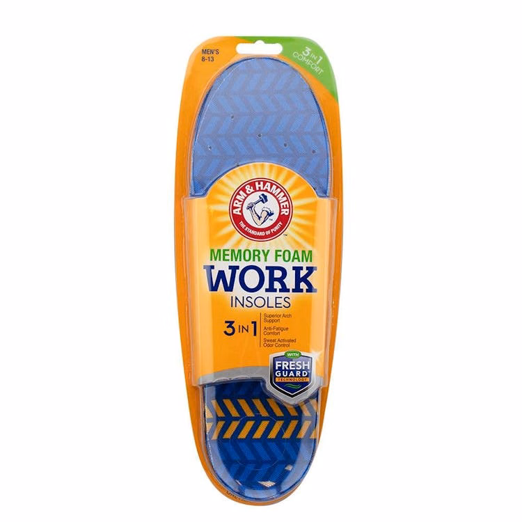 Arm & Hammer Memory Foam Work Insoles - 1 Pair
