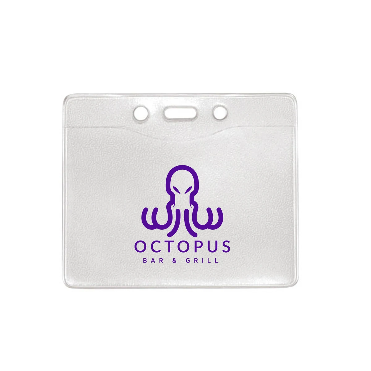 4.30" W x 3.56" H - Horizontal Clear Vinyl Badge Holder (1 Color Imprint) 1