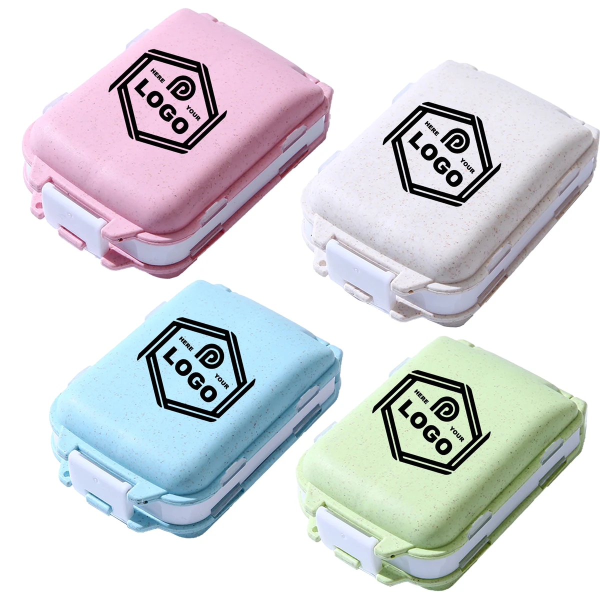 Three-layer 8-compartment pill box 1