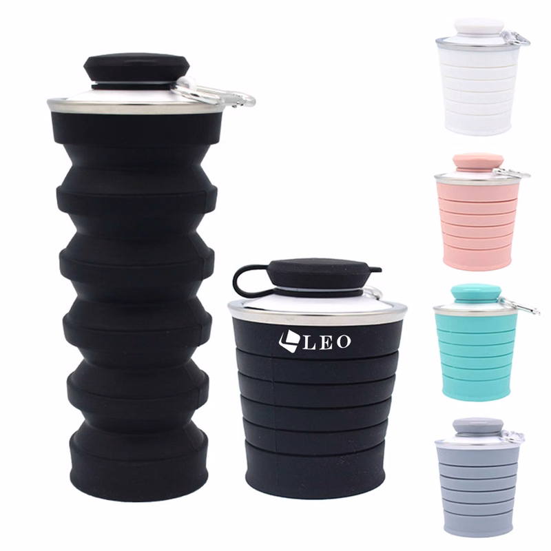 17oz Silicone Portable Collapsible Water Bottle