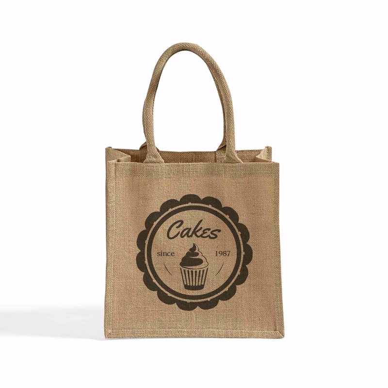 Square Jute Tote Bag