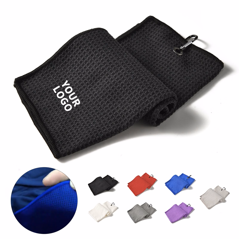 Premium Microfiber Sports Towel With Carabiner Clip Attachment
