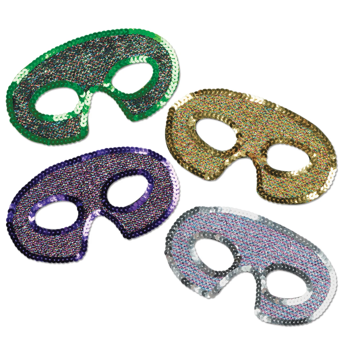 Sequin Lame Half Masks w/ Elastic 1