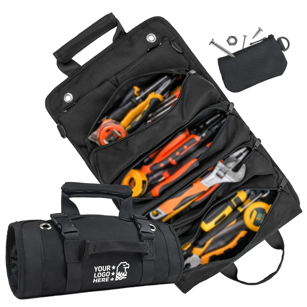 Oxford Tool Roll Bag With Detachable Storage Pouches 1