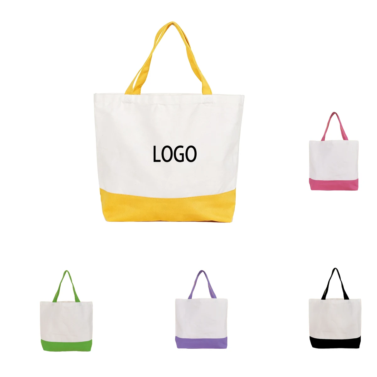 Patchwork Canvas Tote Bag, custom tote bag with logo imprint 1